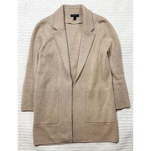J. CREW camel tan Open-Front merino wool sweater blazer XS